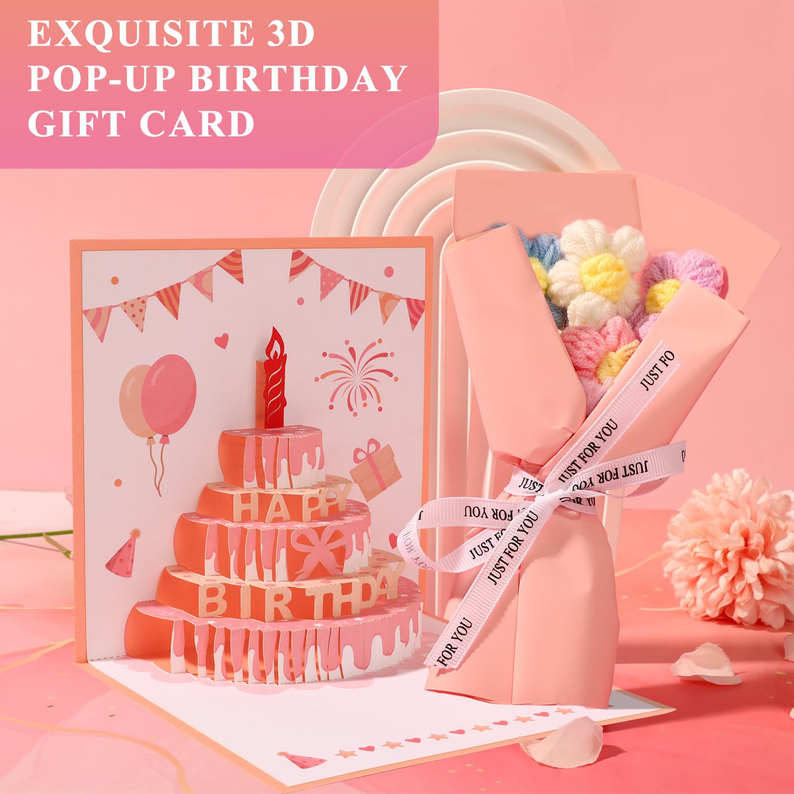 Tarjeta 3D de Feliz Cumpleaños Tian Dian, sorprende con diseño único.