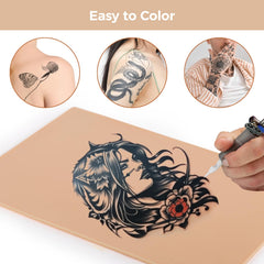 Tideme piel práctica para tatuaje, ideal para principiantes que aprenden líneas.