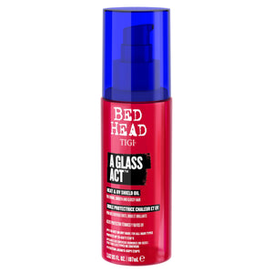 TIGI Bed Head A Glass Act ofrece protección de calor para peinados duraderos y suaves.