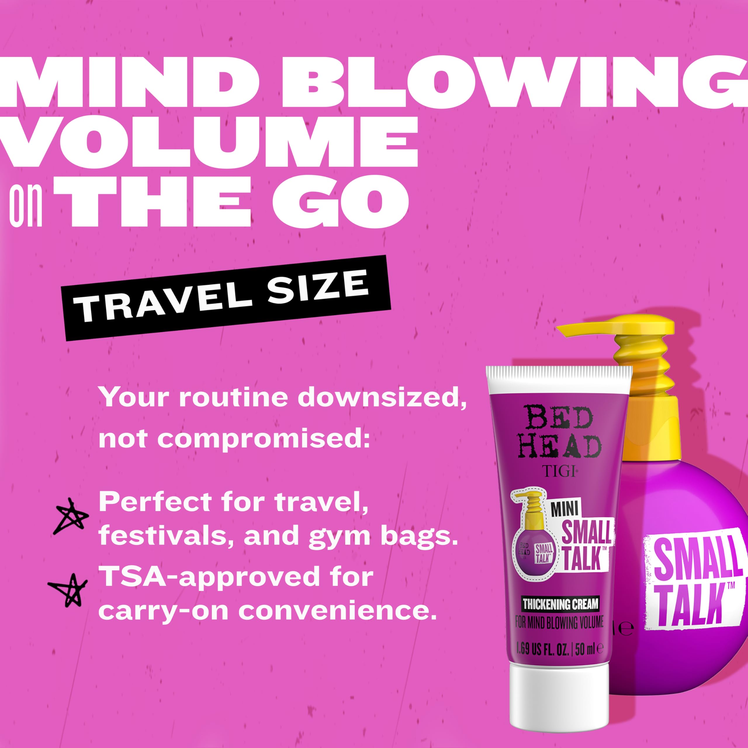 Bed Head Small Talk, envase mini perfecto para bolso
