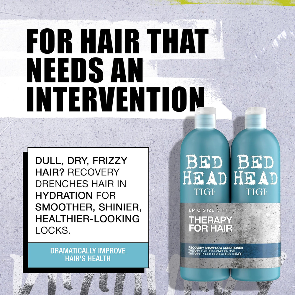 Textura sedosa del Recovery de Bed Head TIGI promete suavidad y manejabilidad.