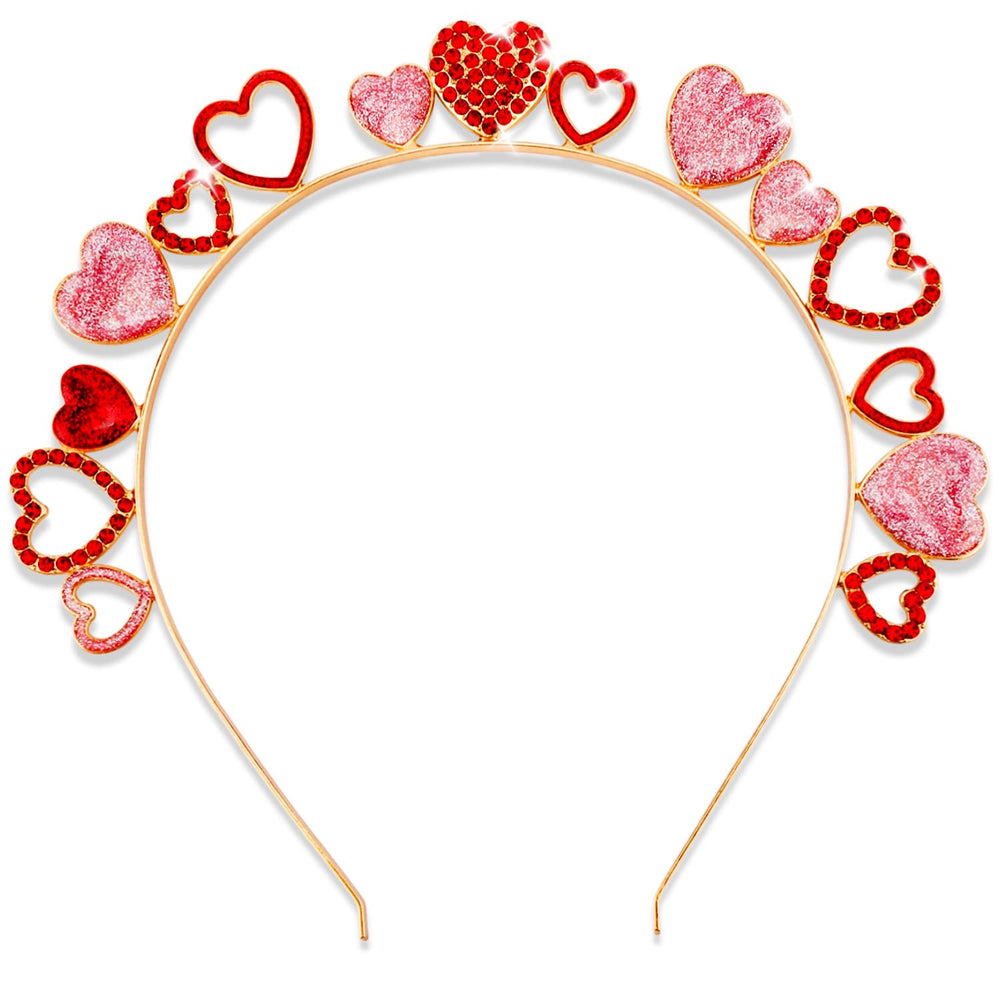 Tihebax diadema corazones cristal, añade brillo elegante para fiestas.