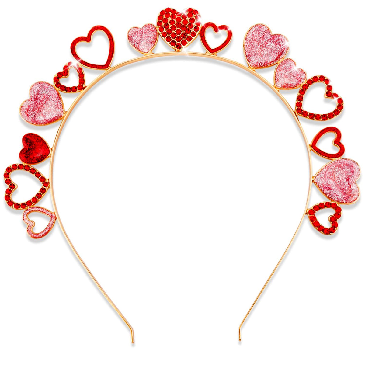 Tihebax diadema corazones cristal, añade brillo elegante para fiestas.