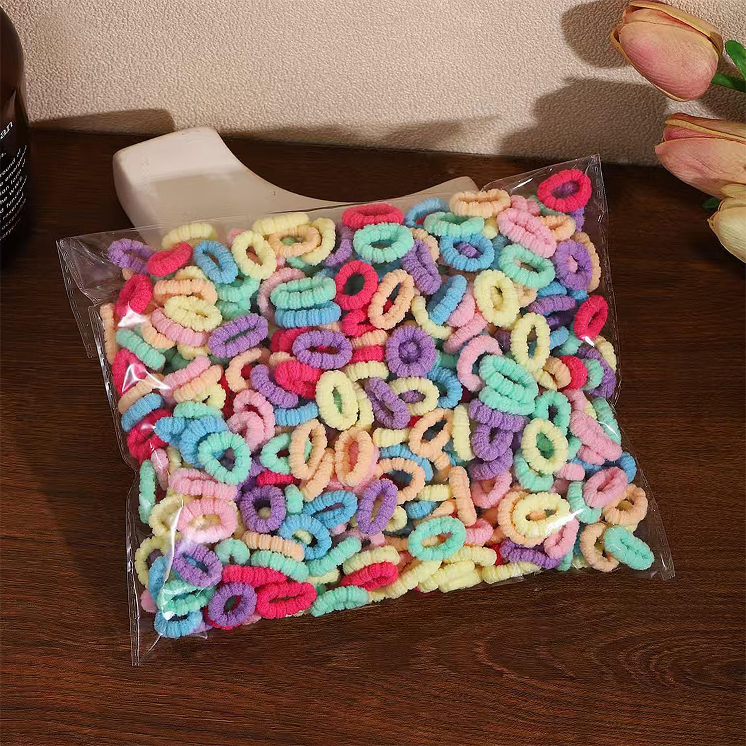 Elásticos Tihzheoy para pelo fino o grueso, mantienen la forma.