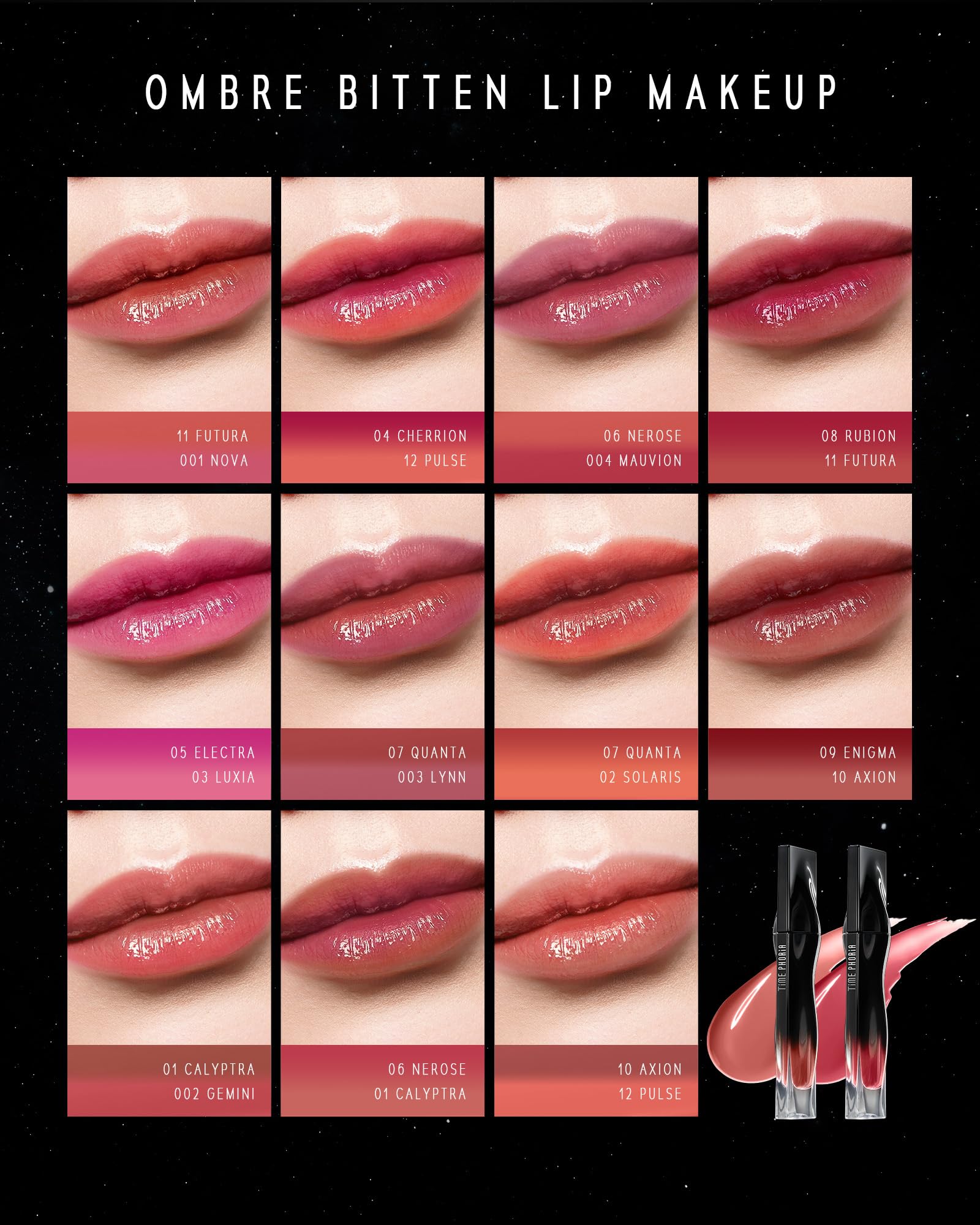 TIMEPHORIA Stellar Dust Calyptra labial, amplia variedad de tonos disponibles