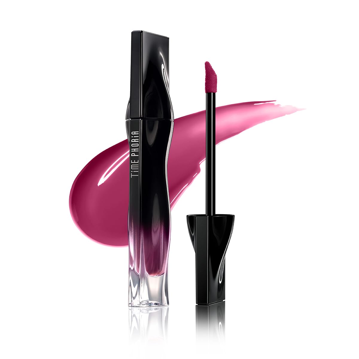 TIMEPHORIA Stellar Dust Tinta para Labios 05 Electra aplicando color intenso con acabado brillante.