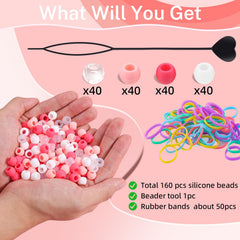 Bandas elásticas TINKRSTUFF, 50 piezas, aseguran peinados cómodos y duraderos.