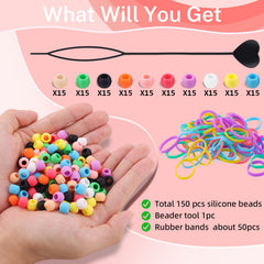 Bandas elásticas TINKRSTUFF, 50 piezas, sujetan peinados con comodidad.