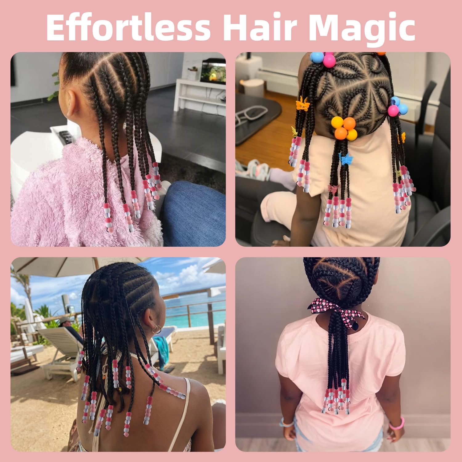 Conjunto de cuentas de silicona suave TINKRSTUFF en rosa claro, tacto suave.