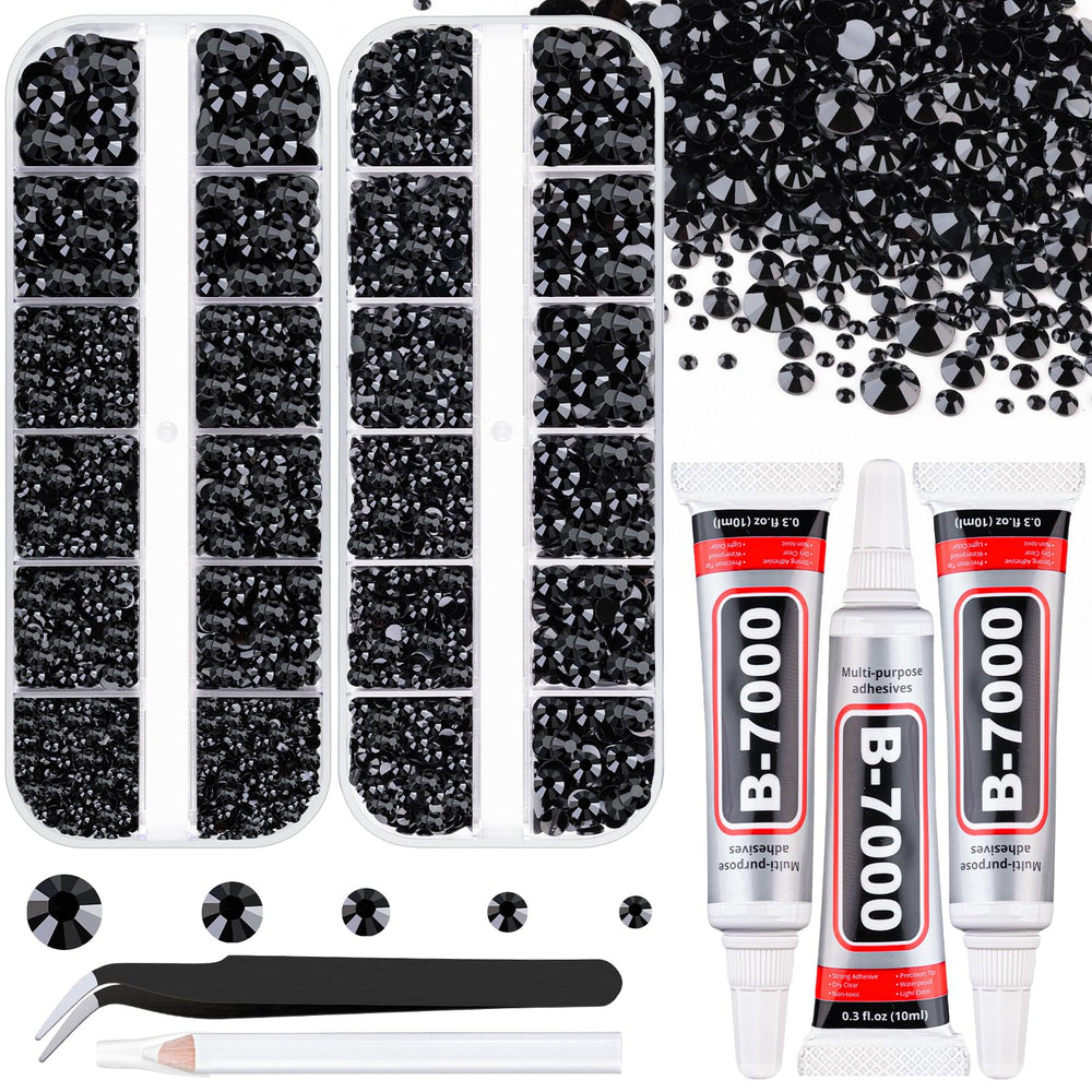 TINKRSTUFF cristales de resina negro 2 mm para manualidades brillantes