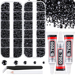 TINKRSTUFF cristales de resina negro 2 mm para manualidades brillantes