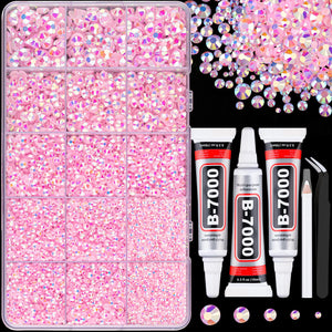 TINKRSTUFF cristales de resina rosa claro AB para brillos sutiles en manualidades