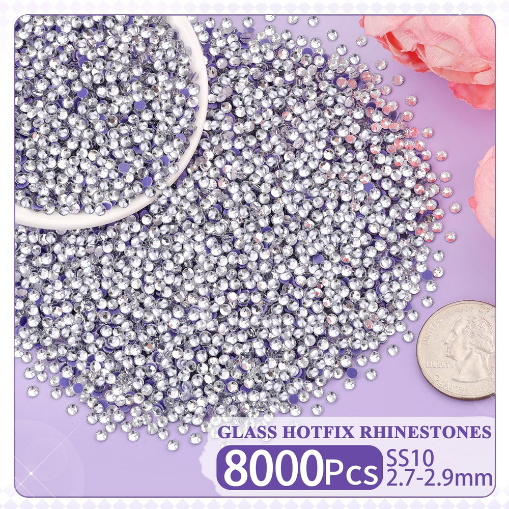 Piedras TINKRSTUFF SS10 claras para gorras, brillo vistoso para accesorios