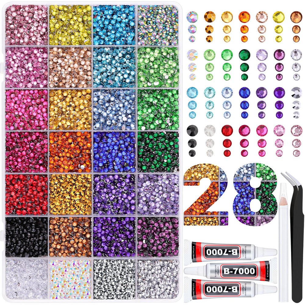 Gemas de resina TINKRSTUFF 2mm multicolor para manualidades brillantes.