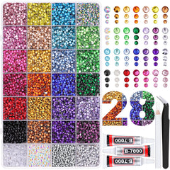 Gemas de resina TINKRSTUFF 2mm multicolor para manualidades brillantes.