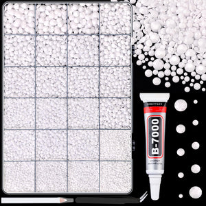Piedras de resina blancas TINKRSTUFF 2-6 mm para manualidades con acabado deslumbrante