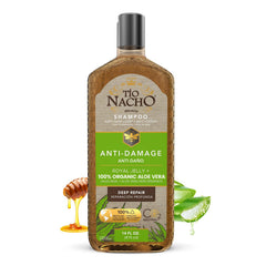 Tío Nacho Aloe Vera Deep Repair Shampoo, botella, reparación suave del cabello.