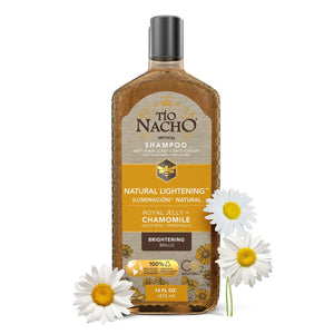 Champú Tio Nacho aclarador con manzanilla realza tonos claros.