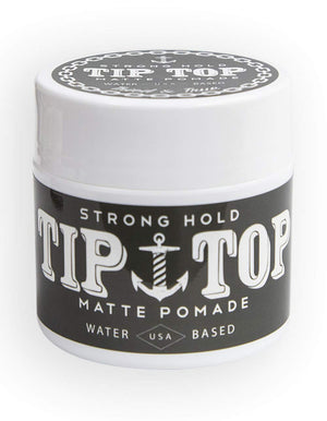 TIP TOP Pomada mate de base agua en botella; fijación duradera, acabado natural