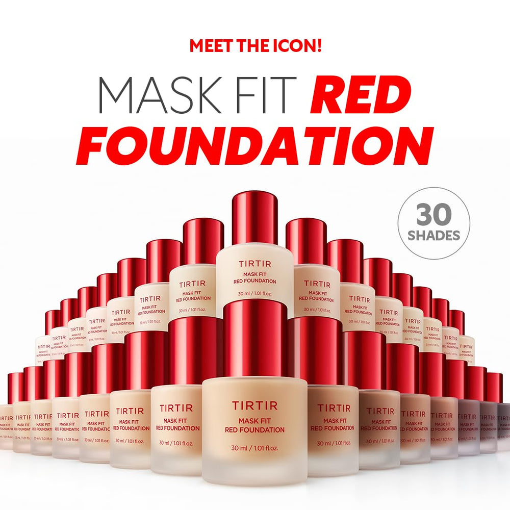 TIRTIR Mask Fit Red Foundation, acabado satinado ligero que permite respirar a la piel