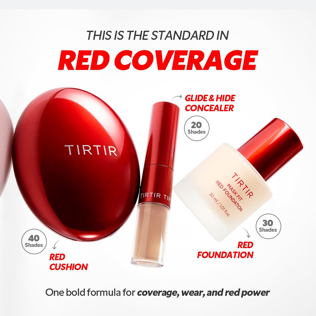 TIRTIR Mask Fit Red Foundation, aplicación suave para un look natural