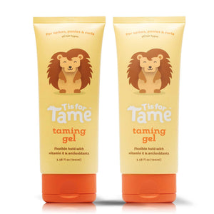 T is for Tame gel para bebes, peinado suave diario.