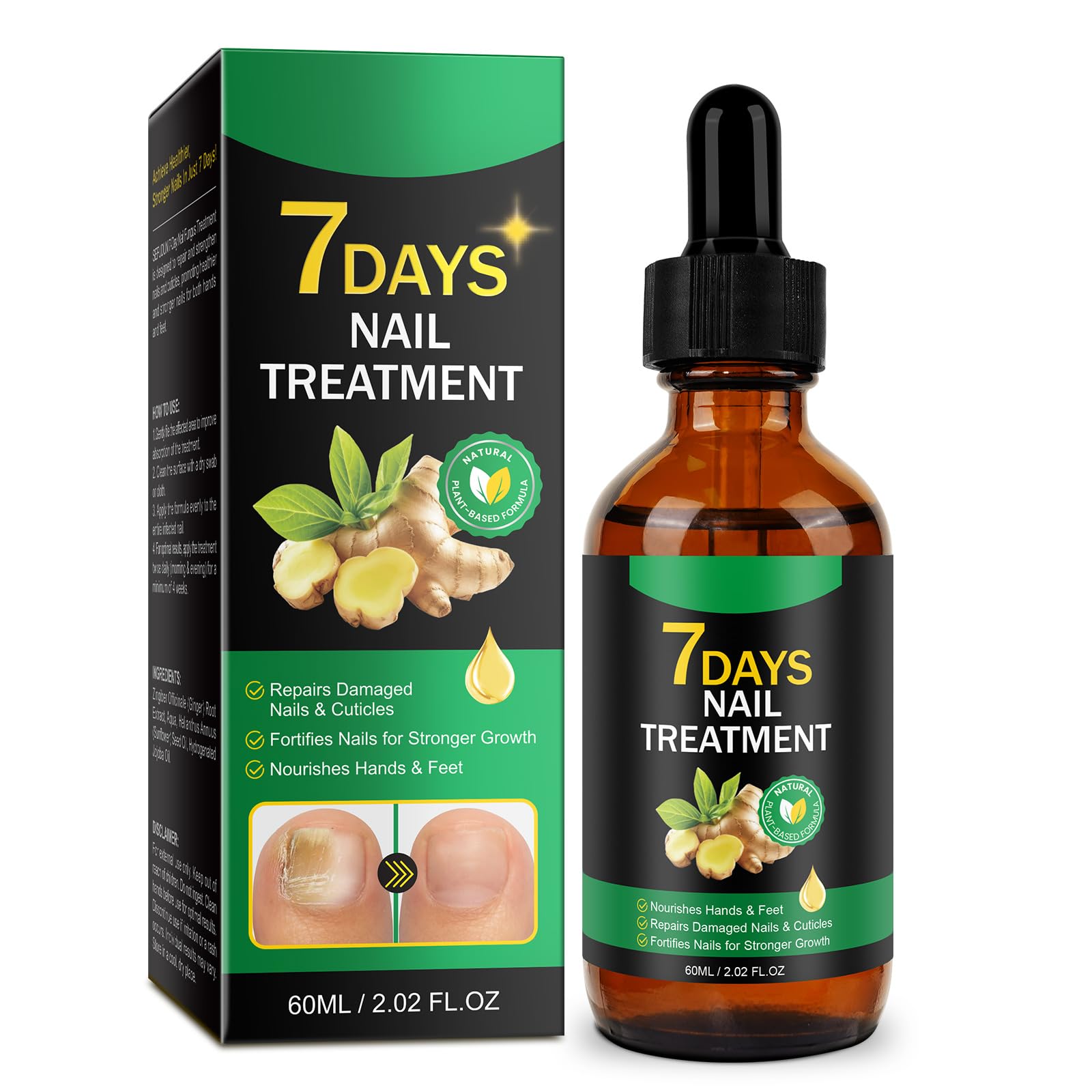 Tiuedu serum crecimiento uñas jengibre: promueve crecimiento saludable desde la raíz.