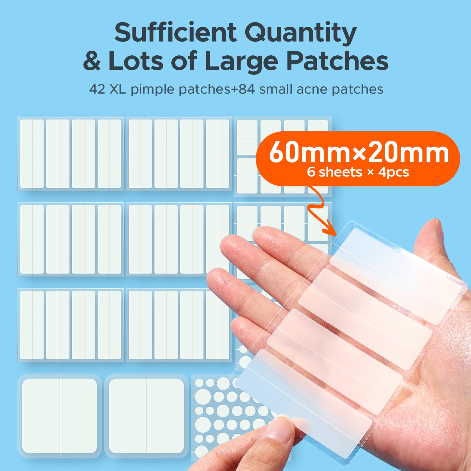 Parche TKTK de 10 mm para brotes moderados en la cara.