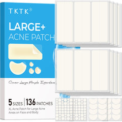 Parche TKTK para acné extra grandes cubre zonas amplias, ideal para brotes grandes.