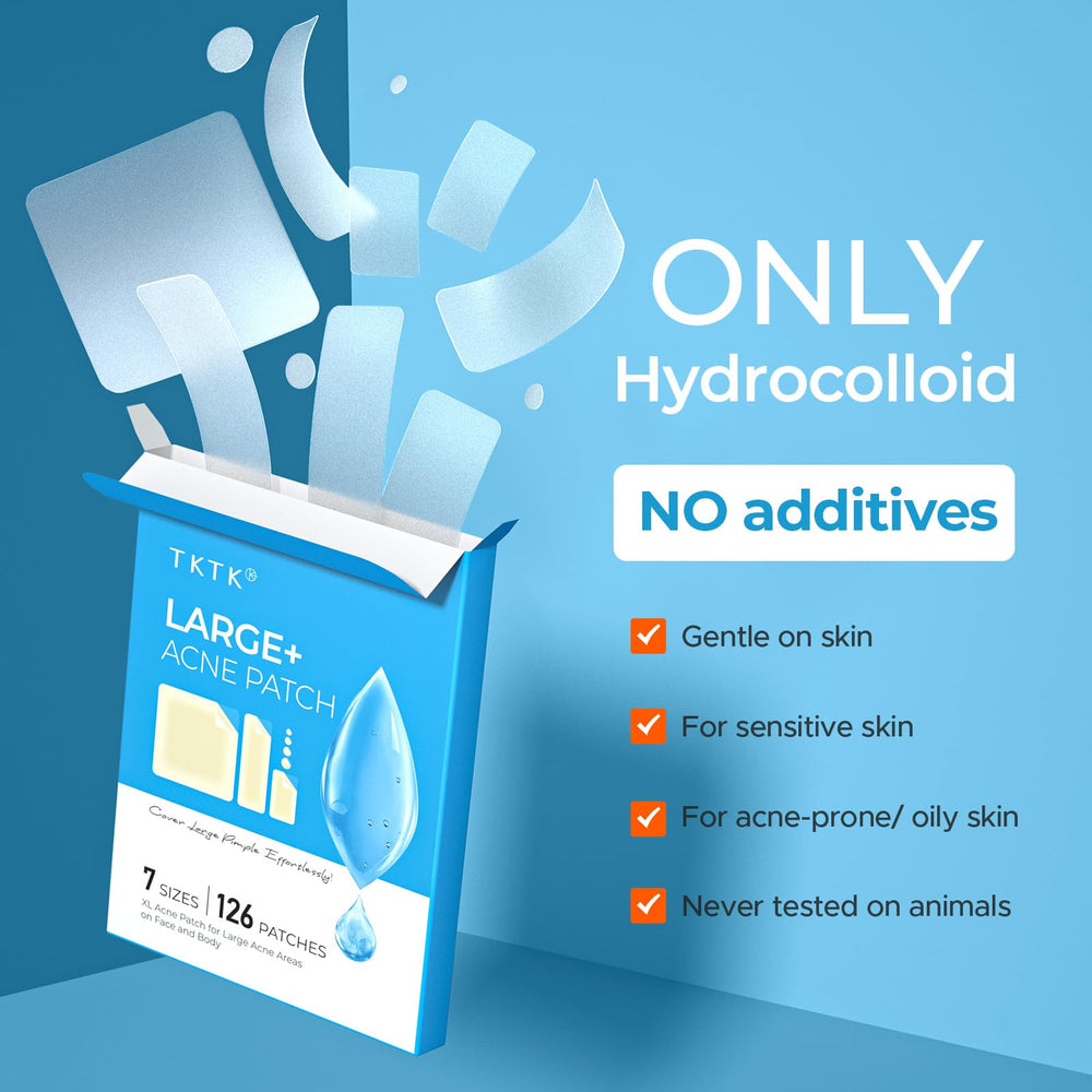 Parche hidrocoloide TKTK 20x60 mm, tira amplia para áreas largas.