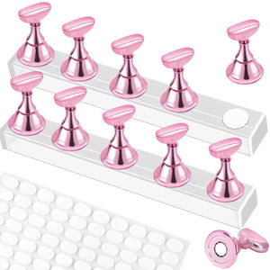 TKYZMS dos-set de soportes de uñas acrílicas: base estable para practicar diseños