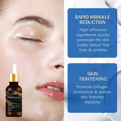 Olavita Serum: gotas visibles sobre la palma para aplicación fácil.