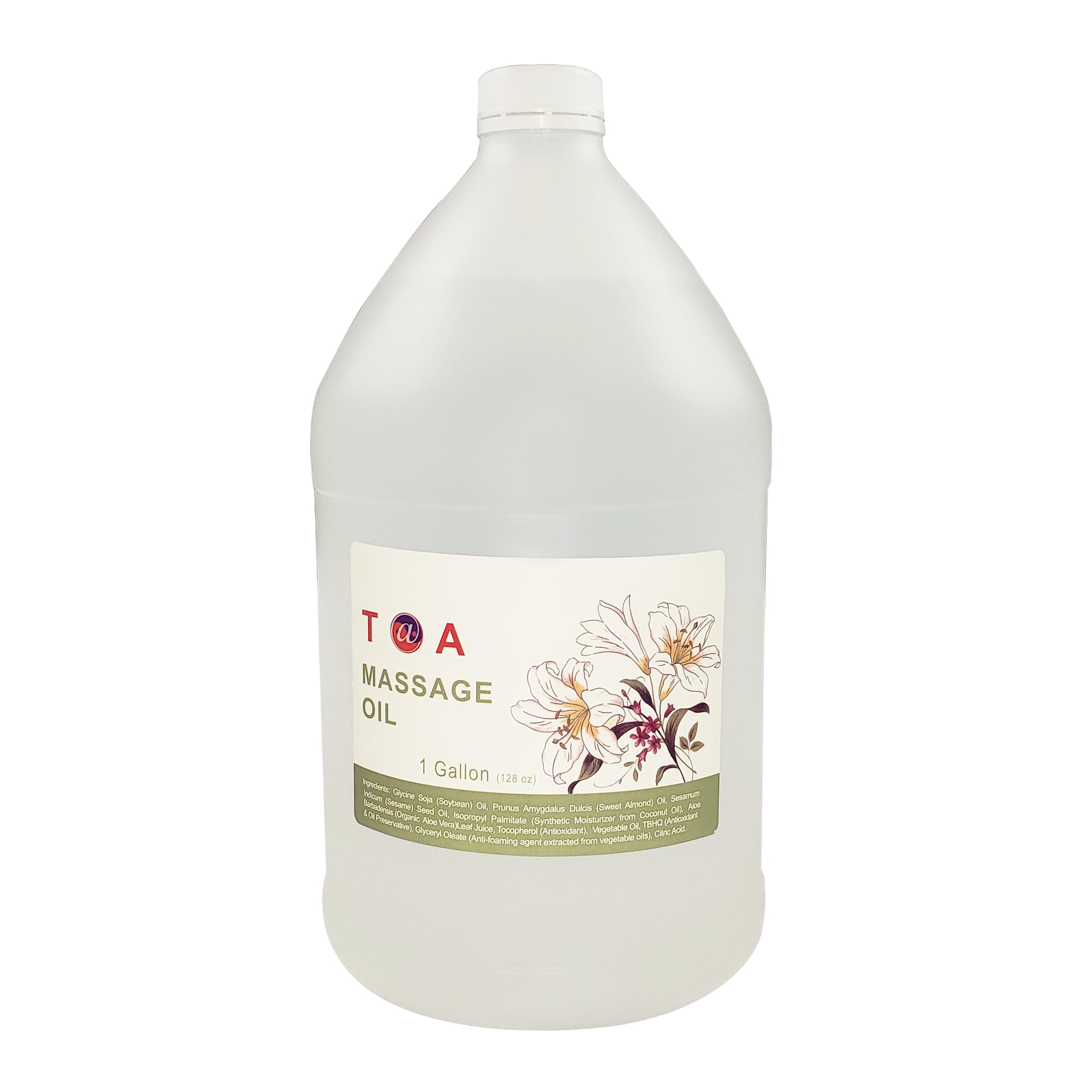 TOA aceite de masaje natural sin fragancia, deslizamiento suave para sesiones profesionales.