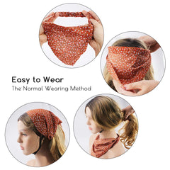 TOBATOBA bandana diseño floral versátil para atuendos casuales o formales