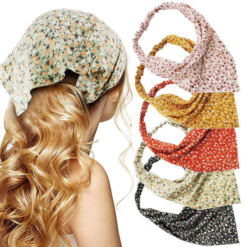 TOBATOBA bandanas florales de 5 piezas para combinar con tus conjuntos