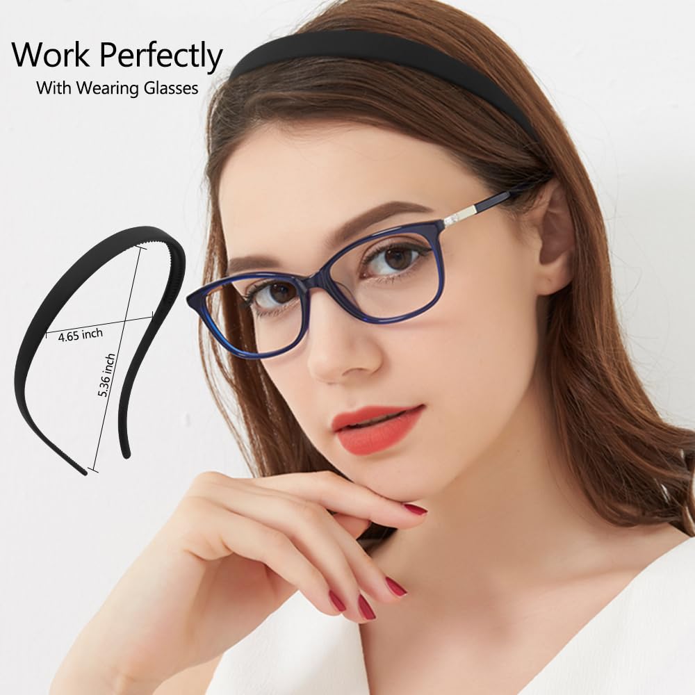 TOBATOBA banda cabello antideslizante mantiene gafas y cabello en su lugar.
