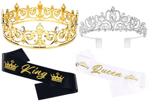 La corona de rey dorada de TOBATOBA ofrece un look real y elegante.