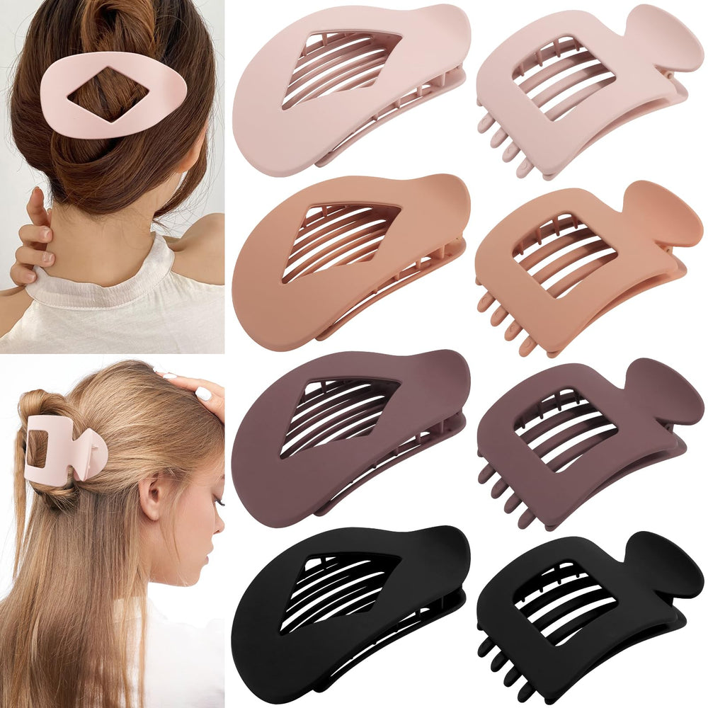 TOBATOBA clips planos grandes mate con sujeción estable para peinados duraderos