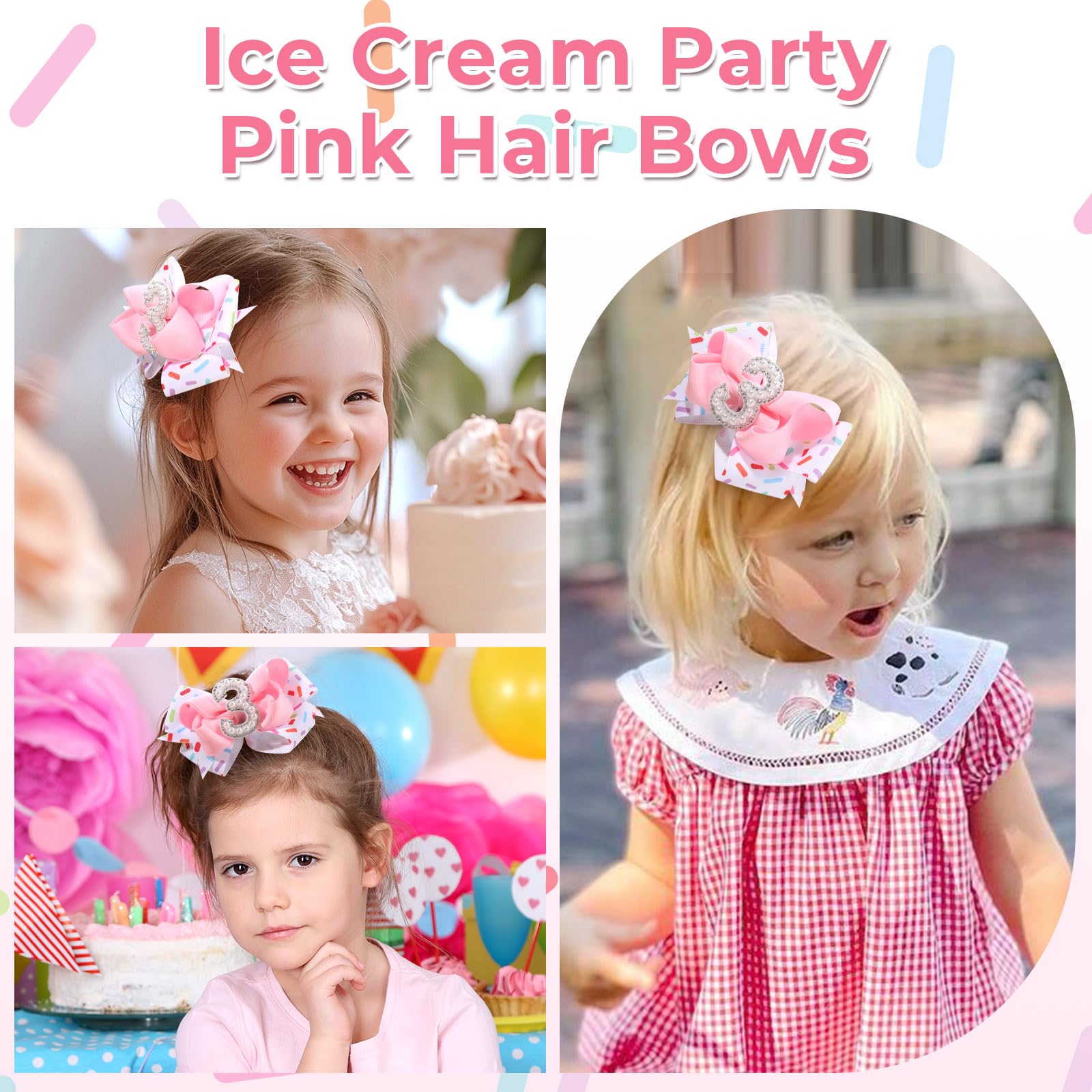 TOKUFAGU lazo rosa para cabello de bebé, perfecto con tutu rosa