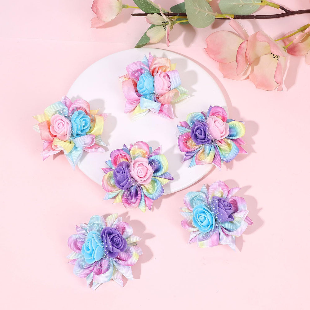 TOKUFAGU Regalo perfecto para niñas, conjunto de lazos coloridos para celebraciones.