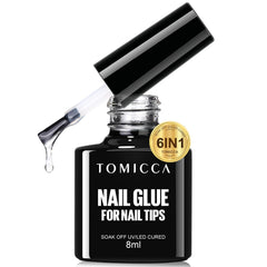 TOMICCA 6 en 1 con brocha para uñas, inicio rápido y limpio.