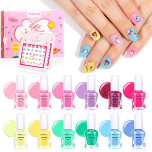 TOMICCA esmalte infantil conjunto 12 colores para uñas divertidas y seguras.