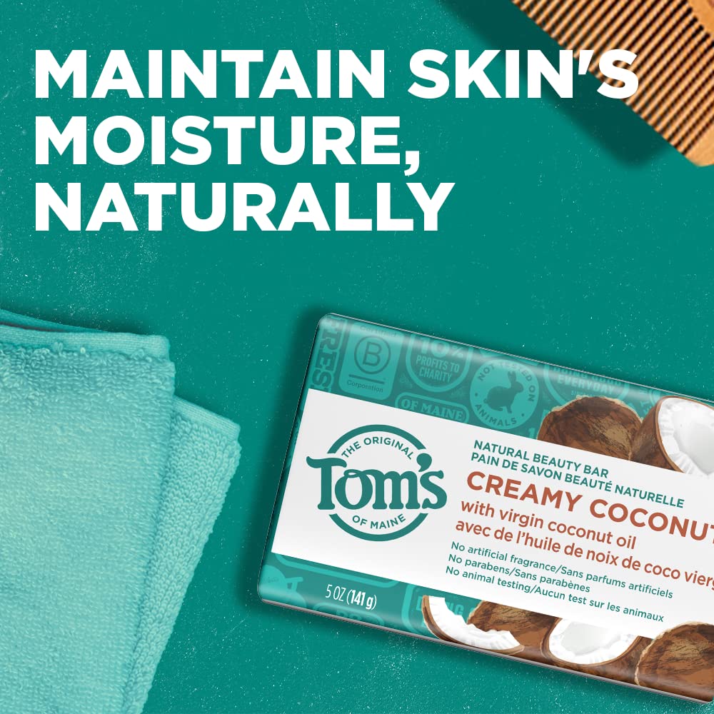 Tom's of Maine barra argan marroqui, cuidado suave para piel sensible.