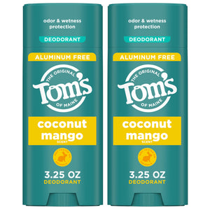 Tom's of Maine Coco Mango desodorante en barra para uso diario.