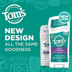 Tom's of Maine Desodorante en barra Lavanda, en caja, presentación lista para uso personal.