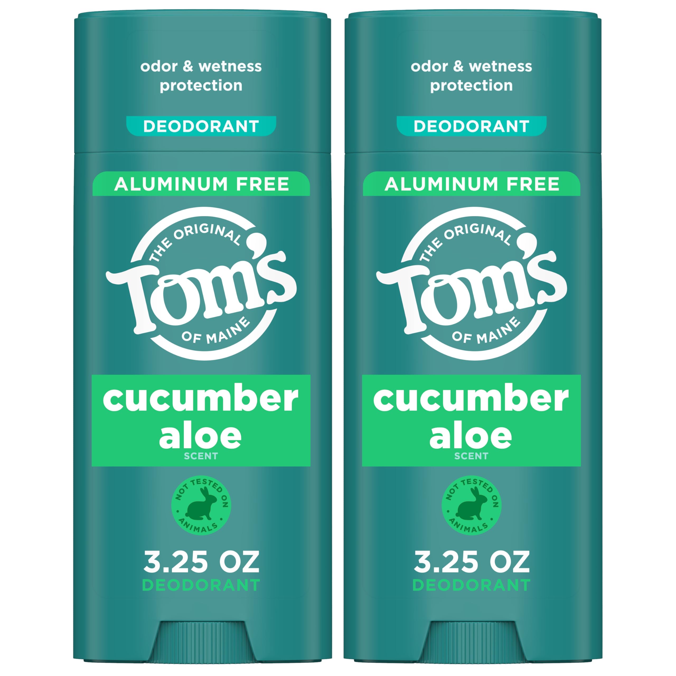 Tom's of Maine Desodorante Natural Cucumber Aloe en empaque, opción sostenible.