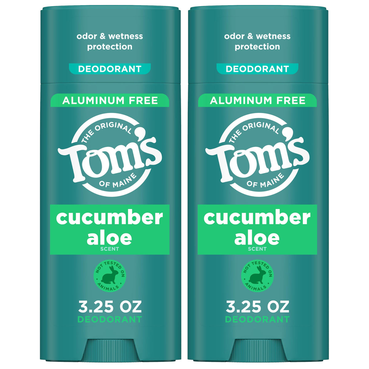 Tom's of Maine Desodorante Natural Cucumber Aloe en empaque, opción sostenible.