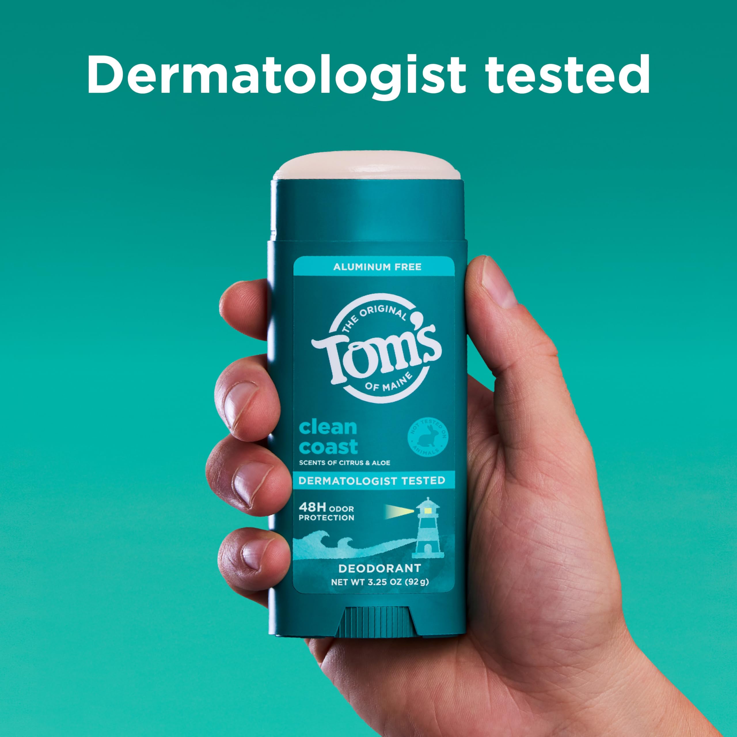 Toms of Maine Desodorante en barra Cln Coast: aplicación suave para comodidad