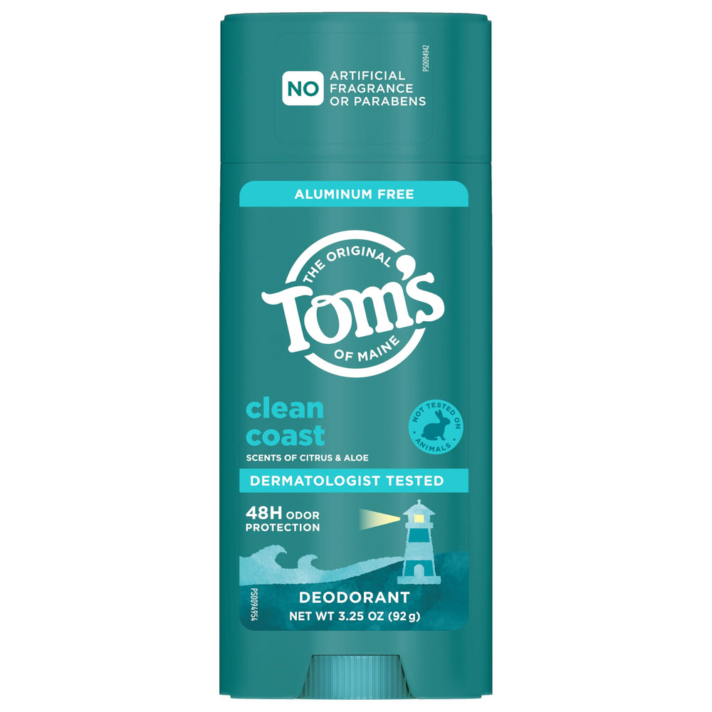 Toms of Maine Desodorante en barra Cln Coast: uso diario cómodo