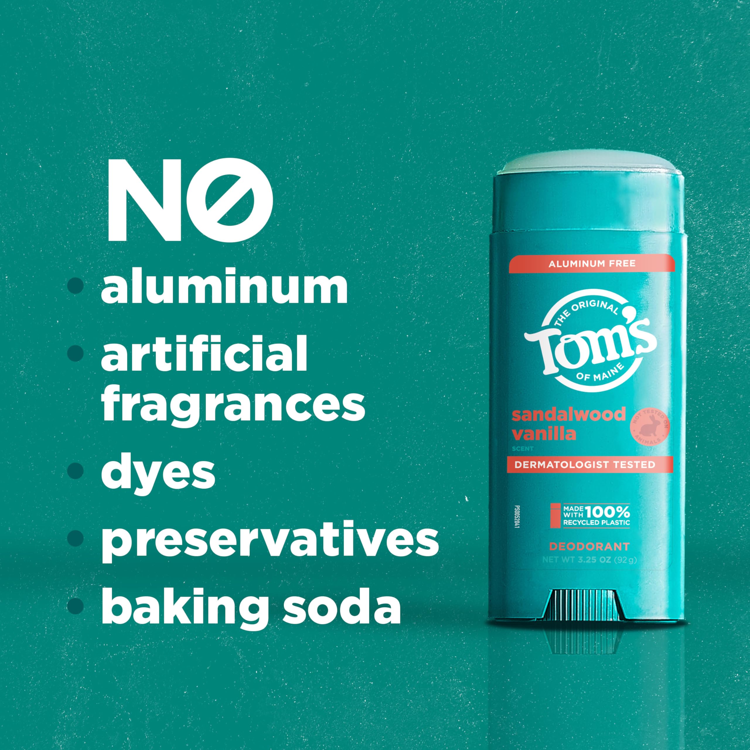 Tom's of Maine, aplicación suave, sensación de frescura durante el día.